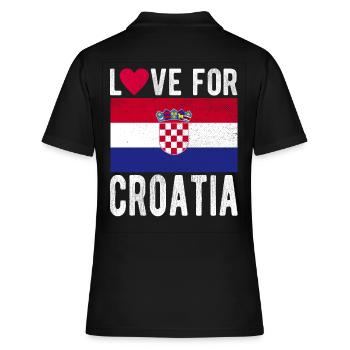 Croatie Souvenir - Polo Femme - noir - Dos - Ailine (174cm)