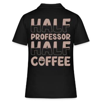 Moitié professeur Moitié café - Polo Femme - noir - Dos - Ailine (174cm)