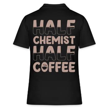 Moitié chimiste Moitié café - Polo Femme - noir - Dos - Ailine (174cm)