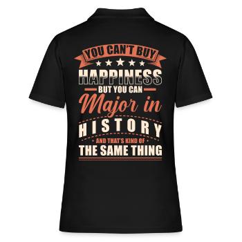 Geschichte Abschluss - Frauen Polo Shirt - Schwarz - Hinten - Ailine (174cm)