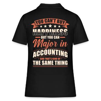 Buchhaltung Abschluss - Frauen Polo Shirt - Schwarz - Hinten - Ailine (174cm)