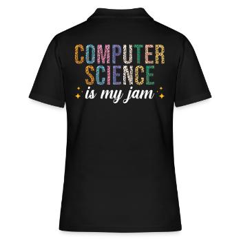 Computer Science is my passion - Women's Polo Shirt - black - Back - Ailine (174cm)