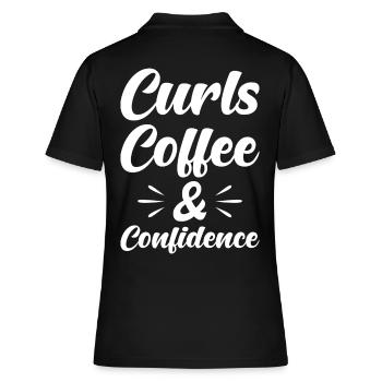 Attirer le café et la confiance en soi - Polo Femme - noir - Dos - Ailine (174cm)
