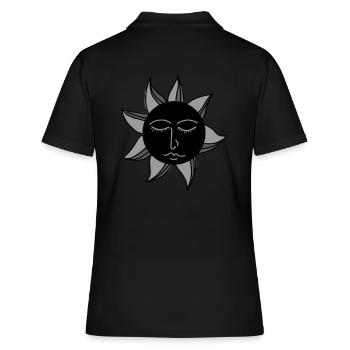 Sonne Gothic - Frauen Polo Shirt - Schwarz - Hinten - Ailine (174cm)