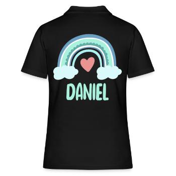 Daniel Nom Rainbow Baby - Polo Femme - noir - Dos - Ailine (174cm)