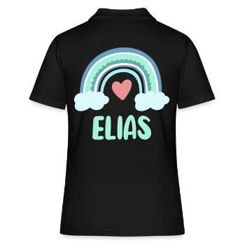 Elijah's Name Rainbow Baby - Women's Polo Shirt - black - Back - Ailine (174cm)