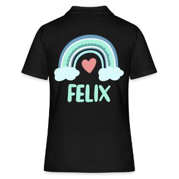 Felix Name Rainbow Baby - Women's Polo Shirt - black - Back - Ailine (174cm)