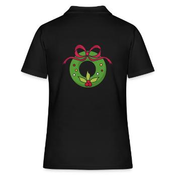 Christmas wreath - Women's Polo Shirt - black - Back - Ailine (174cm)