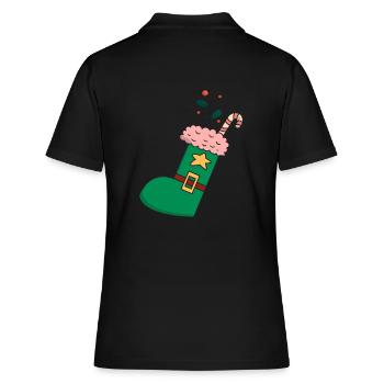 Chaussette de Noël - Polo Femme - noir - Dos - Ailine (174cm)
