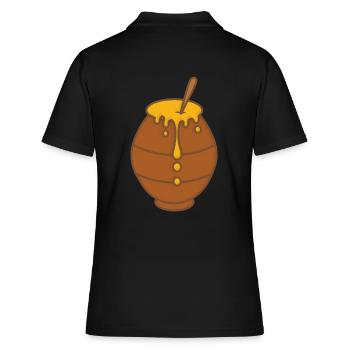 Pot de miel - Polo Femme - noir - Dos - Ailine (174cm)