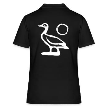 Ägypten Altes Symbol Sa Ra - Frauen Polo Shirt - Schwarz - Hinten - Ailine (174cm)