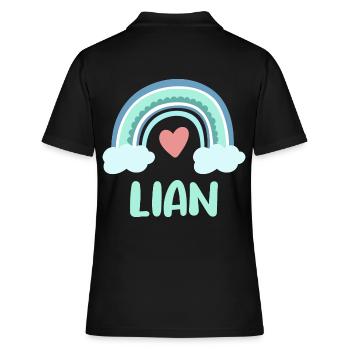 Lian Nom Rainbow Baby - Polo Femme - noir - Dos - Ailine (174cm)