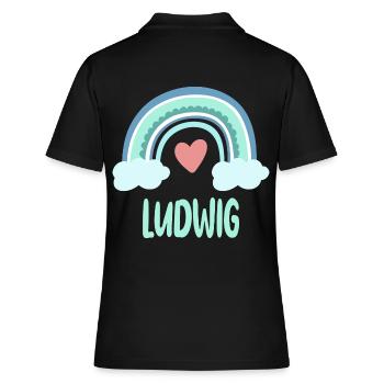 Ludwig Nom Rainbow Baby - Polo Femme - noir - Dos - Ailine (174cm)