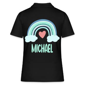 Michael Nom Rainbow Baby - Polo Femme - noir - Dos - Ailine (174cm)