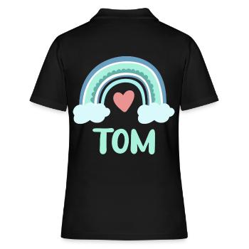 Tom Nom Rainbow Baby - Polo Femme - noir - Dos - Ailine (174cm)