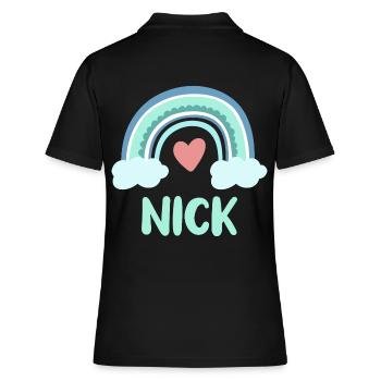 Nick Name Rainbow Baby - Women's Polo Shirt - black - Back - Ailine (174cm)