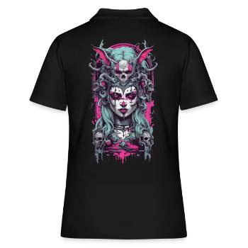 Gothique sorcière démon E-Girl occulte Magic Design - Polo Femme - noir - Dos - Ailine (174cm)