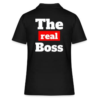 The Real Boss - Women's Polo Shirt - black - Back - Ailine (174cm)