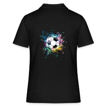 A eau explosion de couleur Splash Design Football - Polo Femme - noir - Dos - Ailine (174cm)