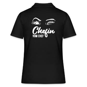 Chefin vom Chef - Geschäftsführer CEO Boss Leiter - Frauen Polo Shirt - Schwarz - Hinten - Ailine (174cm)