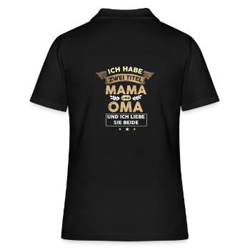 Mama und Oma Muttertags Oma - Frauen Polo Shirt - Schwarz - Hinten - Ailine (174cm)