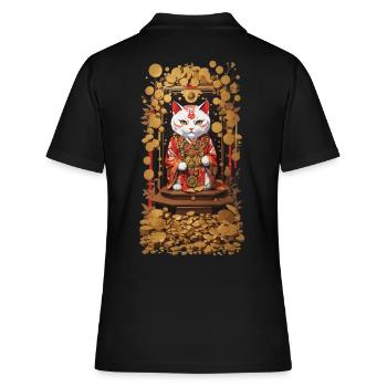 Esthétique Chat porte-bonheur Japon Chat porte-bonheur - Polo Femme - noir - Dos - Ailine (174cm)