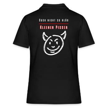 Ne regardez pas si stupide Little Pisser Party Fun Shirt - Polo Femme - noir - Dos - Ailine (174cm)