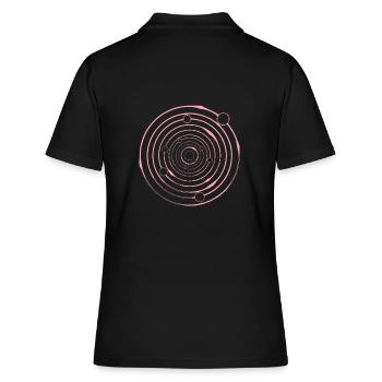 Orbite des cercles circulaires - Polo Femme - noir - Dos - Ailine (174cm)