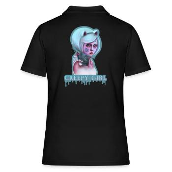 Creepy Girl Pastel Goth Girl Kawaii - Polo Femme - noir - Dos - Ailine (174cm)
