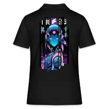 Cyborg Woman Robot futuristique - Polo Femme - noir - Dos - Ailine (174cm)