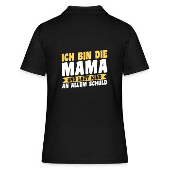 Mother Team Mom - Women's Polo Shirt - black - Back - Ailine (174cm)