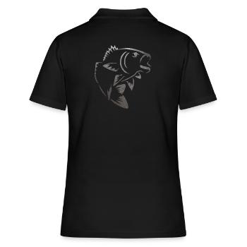 Barsch Angeln - Barsch Shirt - Frauen Polo Shirt - Schwarz - Hinten - Ailine (174cm)