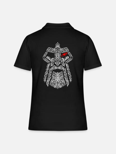 Odins Auge - Runengesicht - Wikinger - Frauen Polo Shirt - Schwarz