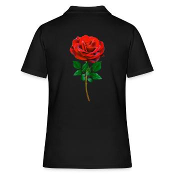 Rose - Rose Rouge - Polo Femme - noir - Dos - Ailine (174cm)