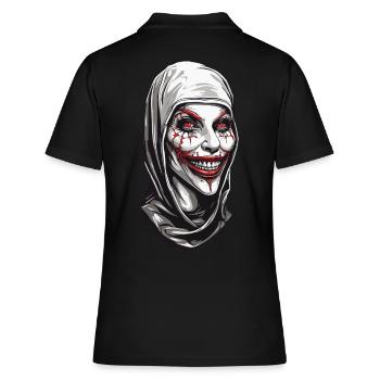 L’horreur et le dégoût effrayants de la nonne à Halloween - Polo Femme - noir - Dos - Ailine (174cm)