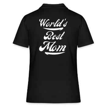 World's Best Mom-Welt beste Mutti - Frauen Polo Shirt - Schwarz - Hinten - Ailine (174cm)