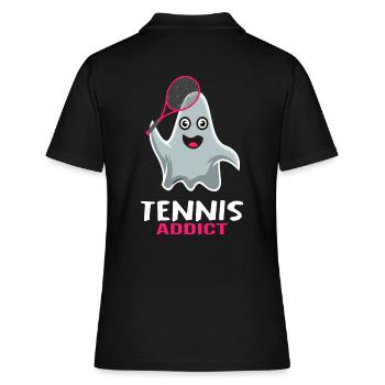 Match de tennis Balle Joueur de tennis Tennis Ghost - Polo Femme - noir - Dos - Ailine (174cm)
