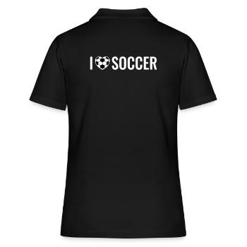 Football Joueur de football Équipe de football J’adore - Polo Femme - noir - Dos - Ailine (174cm)
