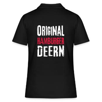Hamburgerin Hamburg Hamburger Deern Frau Geschenk - Frauen Polo Shirt - Schwarz - Hinten - Ailine (174cm)