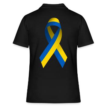 Ukraine Peace Sign - Women's Polo Shirt - black - Back - Ailine (174cm)