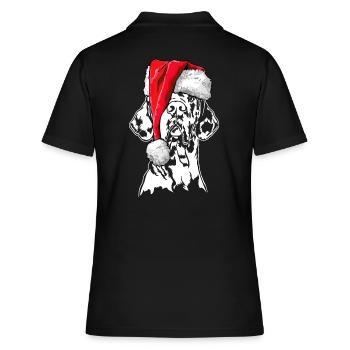 Père Noël Grand Dague Chiens de Noël Wilsigns - Polo Femme - noir - Dos - Ailine (174cm)