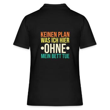 Late riser Shlafen lazy - Women's Polo Shirt - black - Back - Ailine (174cm)