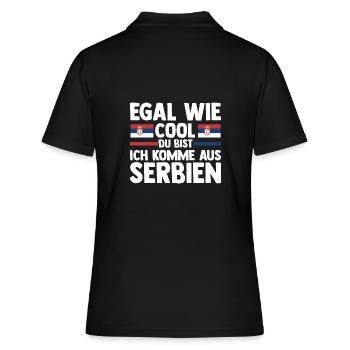 Serbe Serbe Serbie - Polo Femme - noir - Dos - Ailine (174cm)