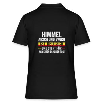 Deutscher Deutsch Deutschland - Frauen Polo Shirt - Schwarz - Hinten - Ailine (174cm)