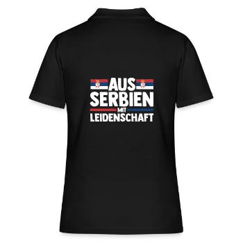 Serbe Serbe Serbie - Polo Femme - noir - Dos - Ailine (174cm)