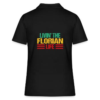 Florian - Frauen Polo Shirt - Schwarz - Hinten - Ailine (174cm)