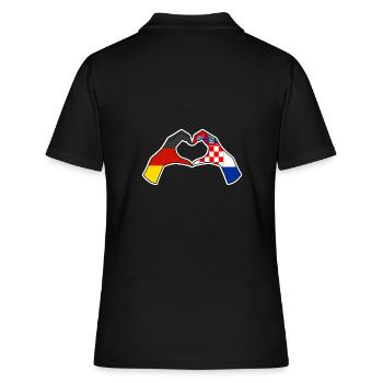 Croates Croates Croates Hrvatska Allemagne Croatie - Polo Femme - noir - Dos - Ailine (174cm)
