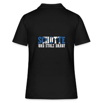 Schotten Schottisch Schottland - Frauen Polo Shirt - Schwarz - Hinten - Ailine (174cm)