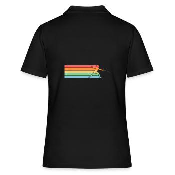 Fechter Fechten - Frauen Polo Shirt - Schwarz - Hinten - Ailine (174cm)