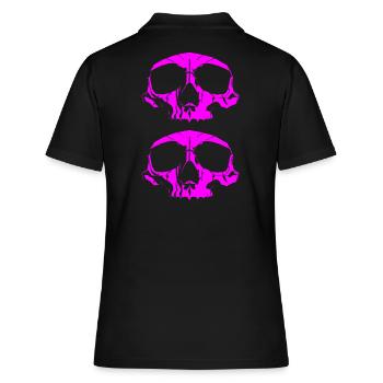 Pink Skulls - Women's Polo Shirt - black - Back - Ailine (174cm)